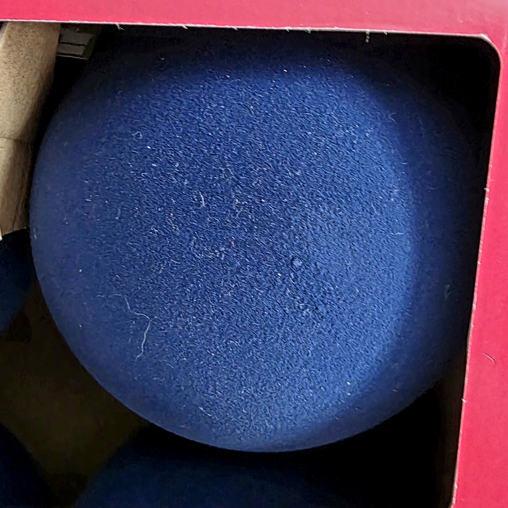 New Holiday Time Flocked Jumbo Shatterproof Christmas Ornaments 6" Navy Blue - Picture 5 of 8